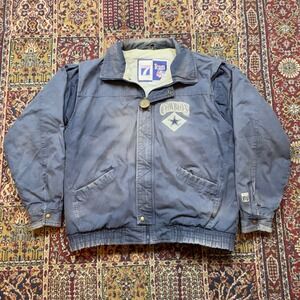 VTG 80s 90s RARE Limited NFL Dallas Cowboys Logo 7 Faded Canvas Bomber Jacket XL